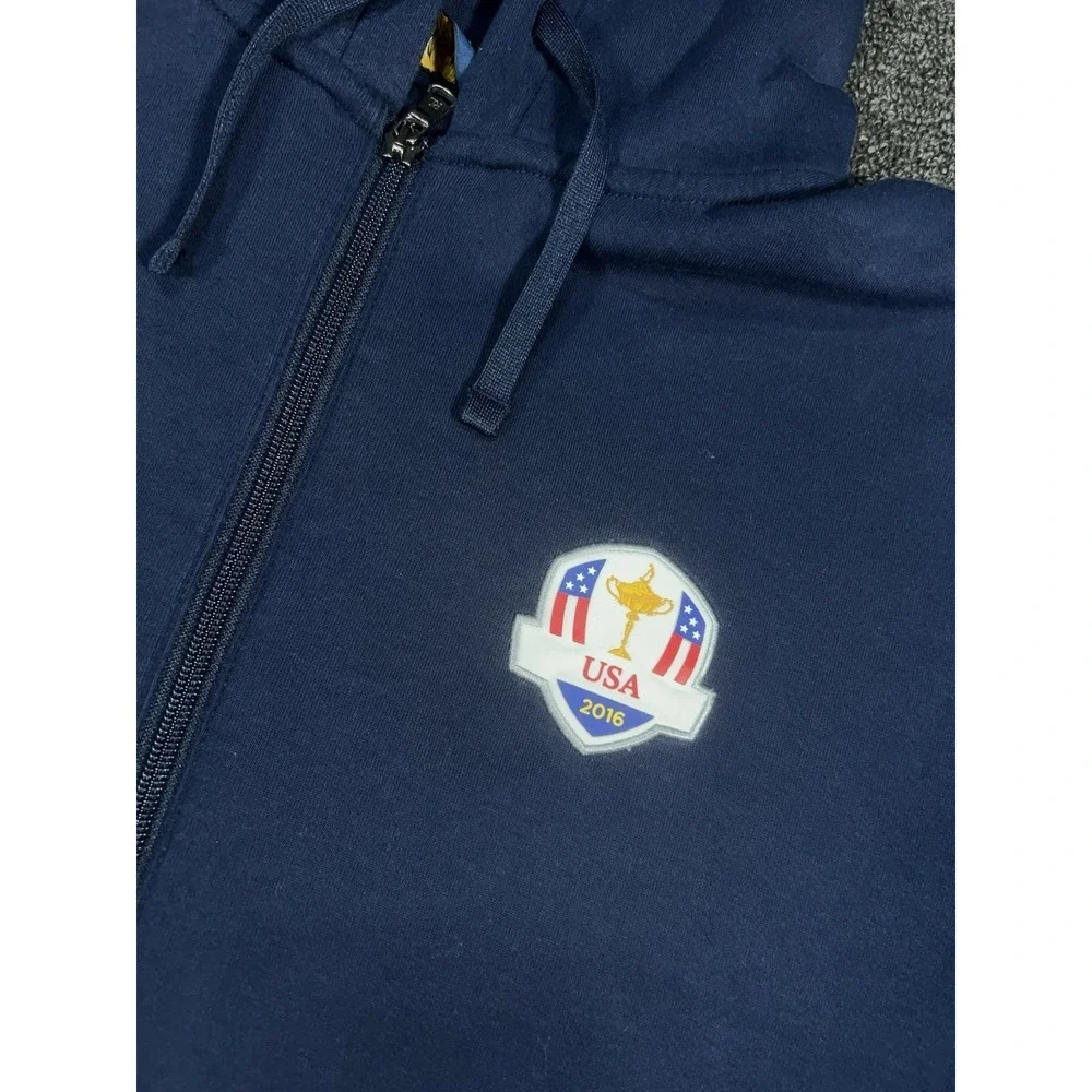 Polo Ralph Lauren Ryder Cup Full Zip Hoodie Men XL Blue Flag United We Stand
